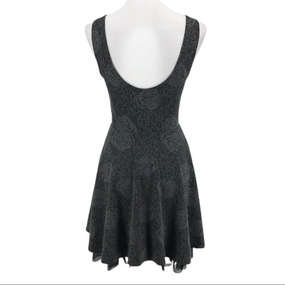Free People Black Grey Rock Princess Rose and Tulle Dress - Picture 6 of 9